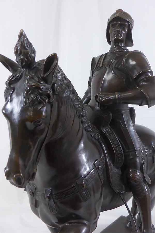 antike Bronzefigur Ritter auf Pferd - Ankauf Weiss München
